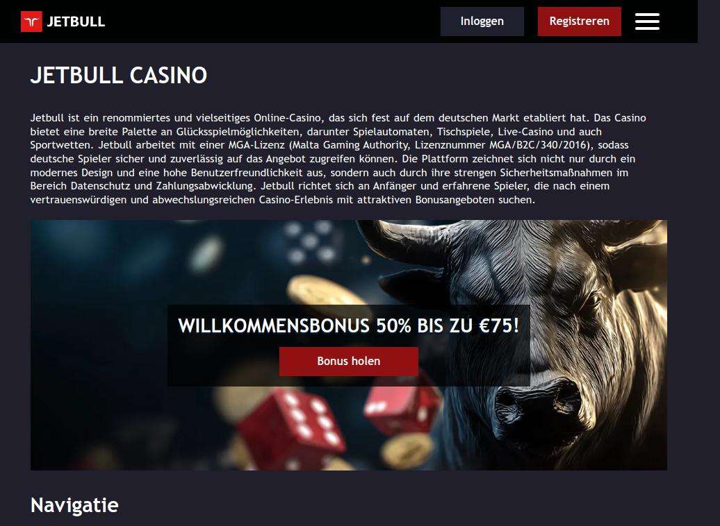 Die mobile Casino-Erfahrung von Jet Bull für deutsche Spieler